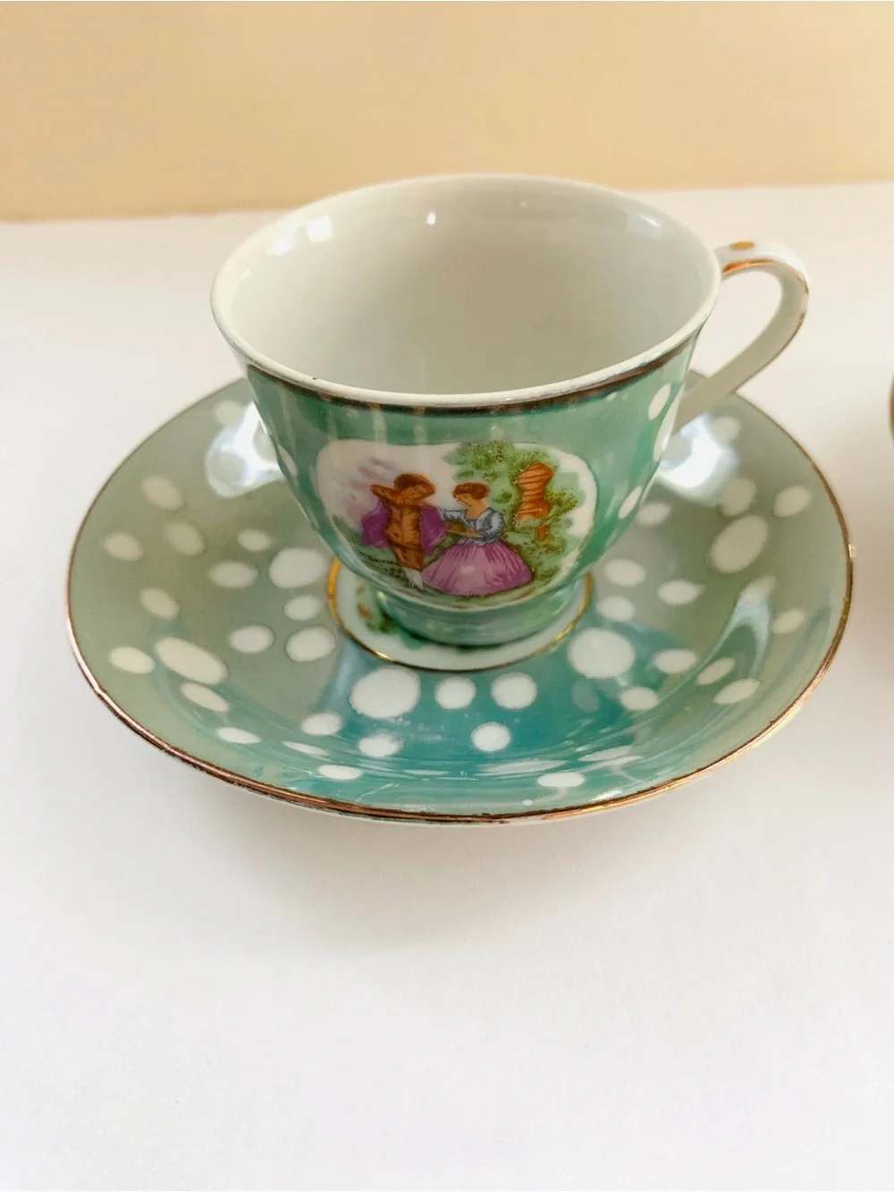 Vintage Mint Green Courting Couple 4.5
